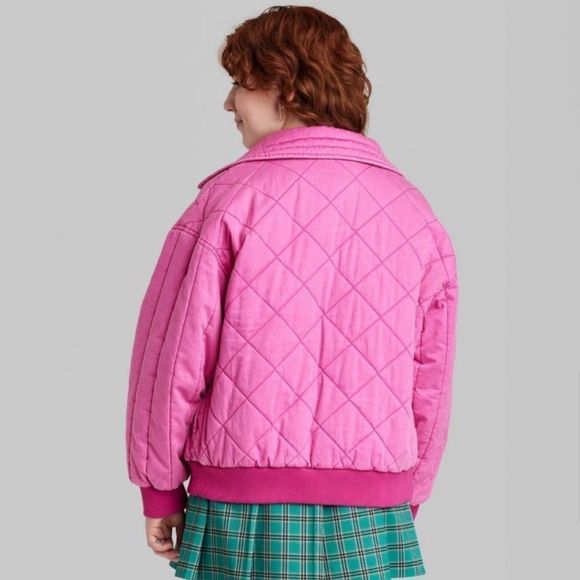 🌿NWT•Wild Fable•Quilted•Bomber Jacket•Size L• - Picture 11 of 13